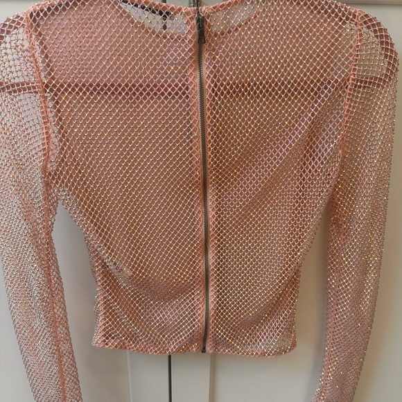 Alice and Olivia long sleeve crochet embellished top - Picture 5 of 5